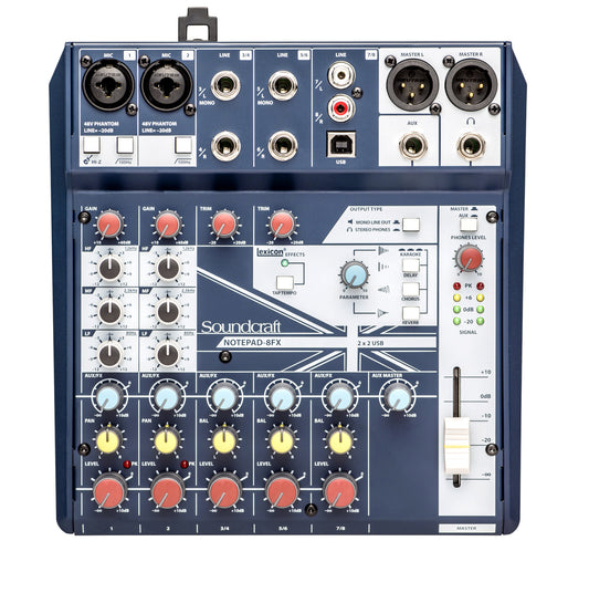 Soundcraft Notepad-8FX Analog Mixer with USB & Effects