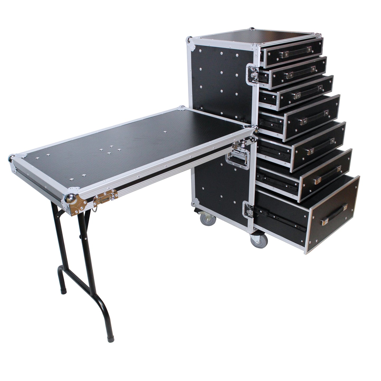 ProX XS-7DTW 7-Drawer ATA Workstation Flight Case With Casters