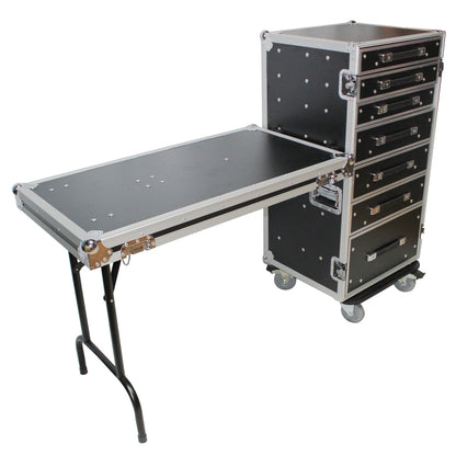 ProX XS-7DTW 7-Drawer ATA Workstation Flight Case With Casters