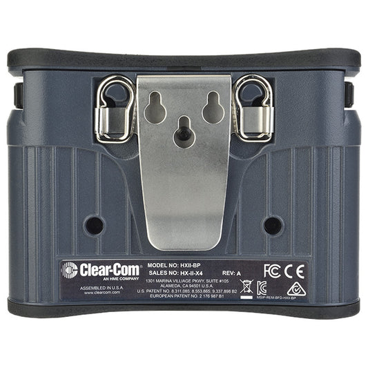 Clear-Com HXII-BP HelixNet 2-Channel Beltpack bottom