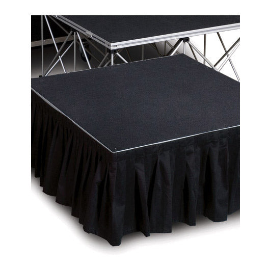 Intellistage ISSK8 8FT Long Black Stage Skirt