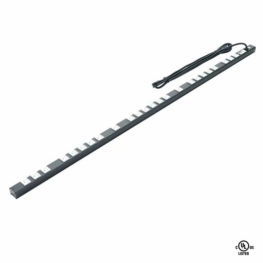 Lowell ACS-1524 60" Power Strip With Surge Suppression, 24 Outlets