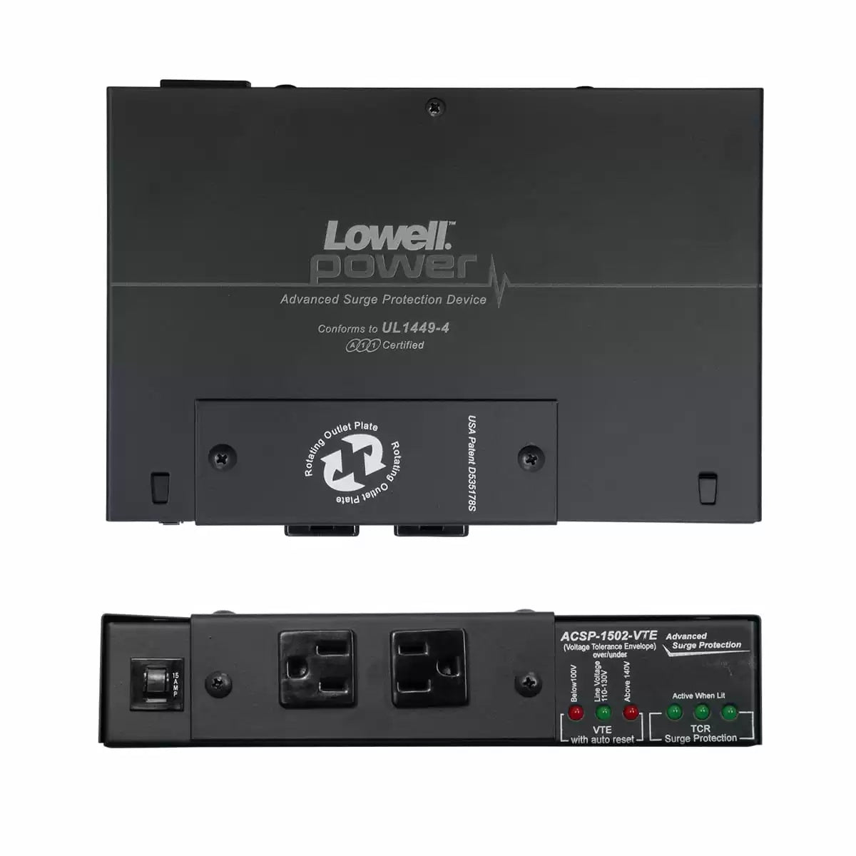 Lowell ACSP-1502-VTE Advanced Surge Suppression With Voltage Protection