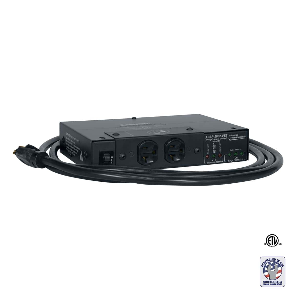 Lowell ACSP-2002-VTE Advanced Surge Suppression With Dual 20A Outlets