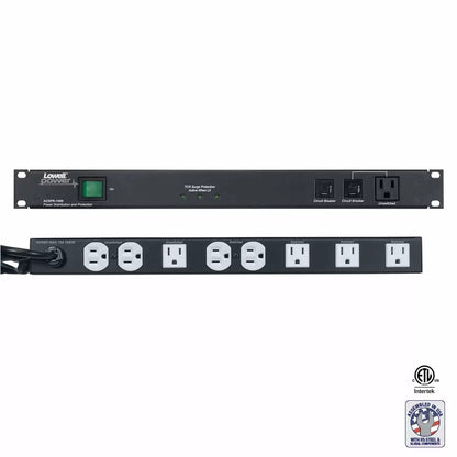 Lowell ACSPR-1509 9-Outlet Rack PDU With Advanced Surge Suppression