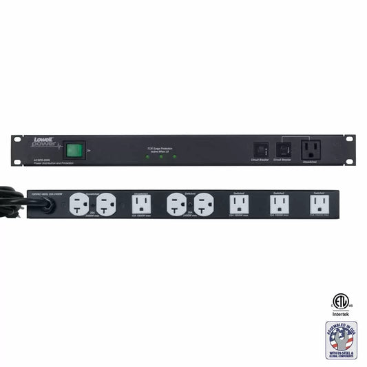 Lowell ACSPR-2009 19" Rackmount PDU With Advanced Surge Suppression