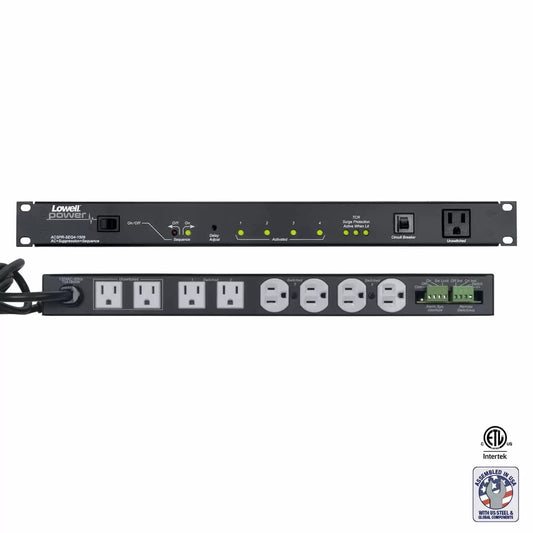 Lowell ACSPR-SEQ4-1509 Rack PDU With Sequencer and Surge Suppression