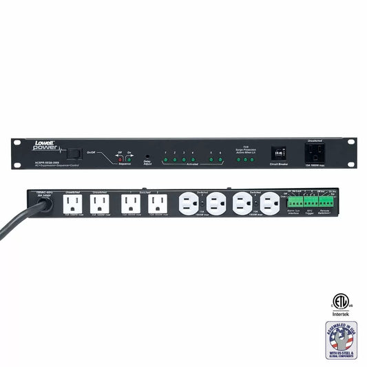 Lowell ACSPR-SEQ6-2009 20A Rack PDU With Sequencer and Surge Protection