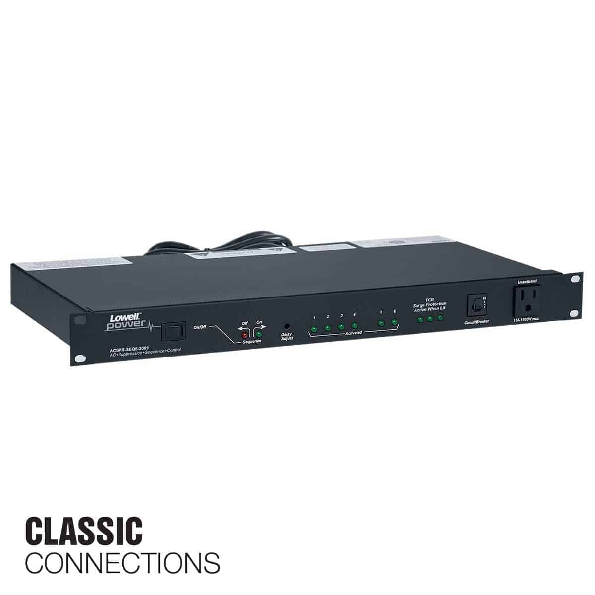 Lowell ACSPR-SEQ6-2009 20A Rack PDU With Sequencer and Surge Protection