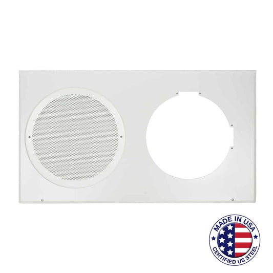 Lowell Clock-Speaker Center Grille with Frame for Wall Install | Round Bezel | Recessed