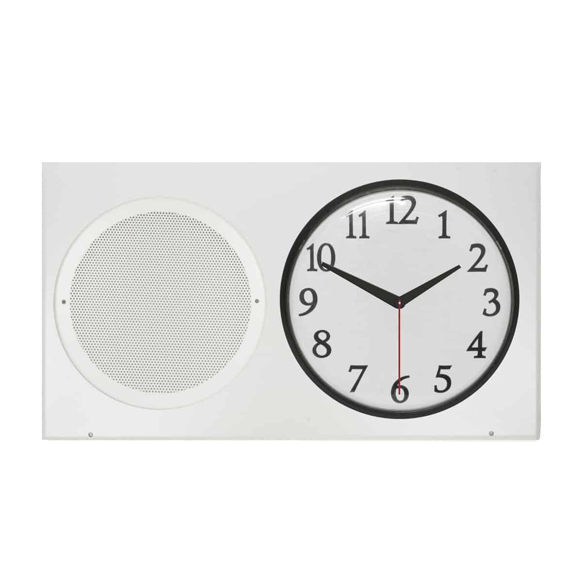 Lowell Clock-Speaker Center Grille with Frame for Wall Install | Round Bezel | Recessed