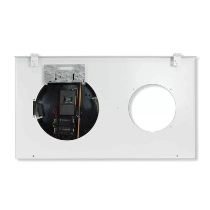 Lowell Clock-Speaker Center Grille with Frame for Wall Install | Round Bezel | Recessed