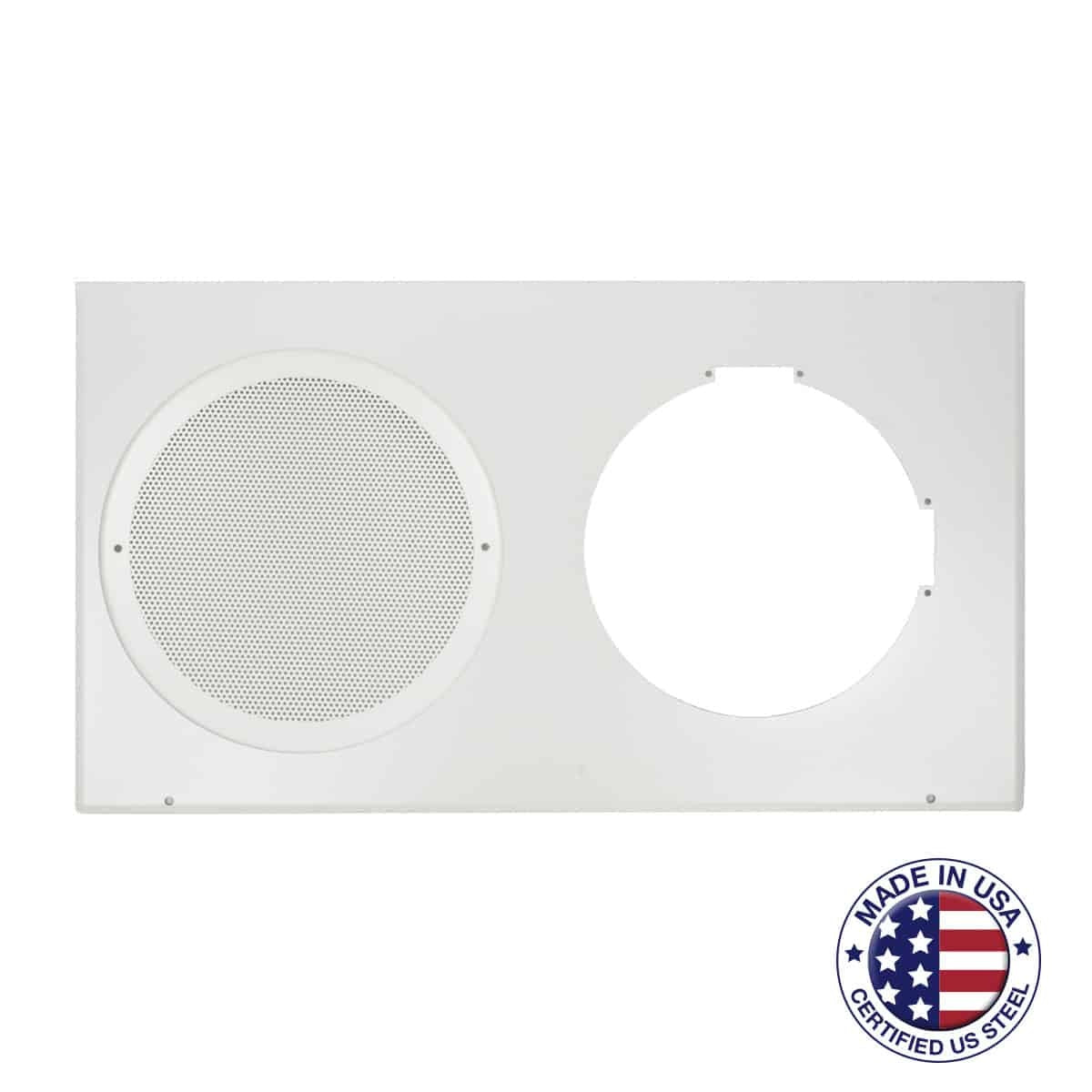 Lowell Clock-Speaker Center Grille with Frame for Wall Install | Round Bezel | Surface Mount