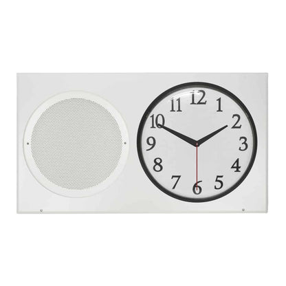 Lowell Clock-Speaker Center Grille with Frame for Wall Install | Round Bezel | Surface Mount
