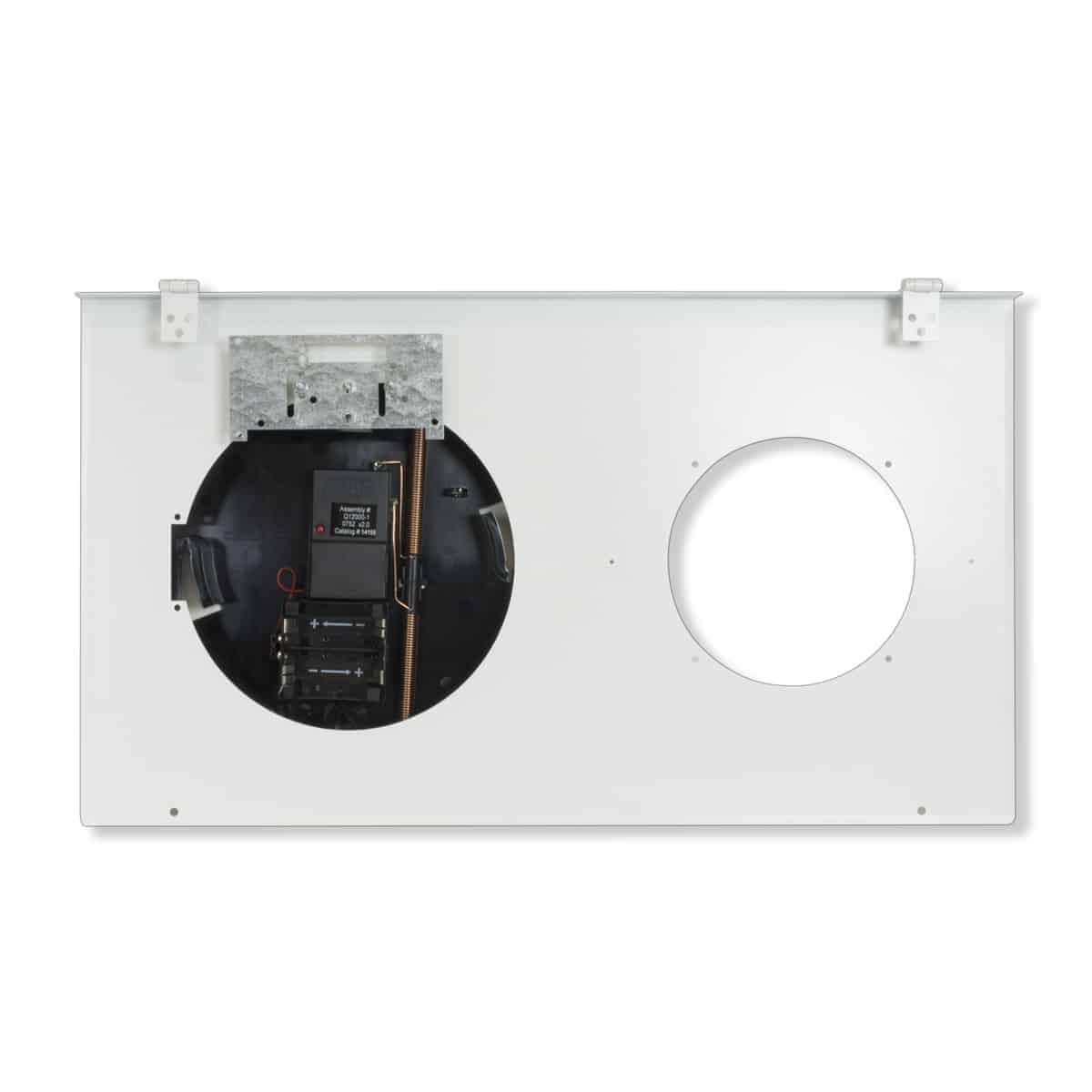 Lowell Clock-Speaker Center Grille with Frame for Wall Install | Round Bezel | Surface Mount