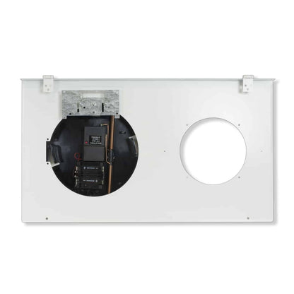 Lowell Clock-Speaker Center Grille with Frame for Wall Install | Round Bezel | Surface Mount