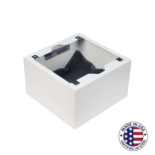 Lowell Speaker Enclosure Acoustic Back Can for Ceiling Install | 4" | Steel | Surface