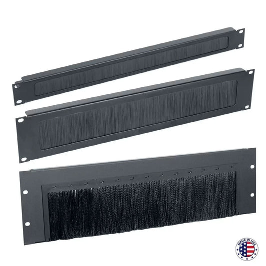 Lowell CBP Cable Management Panel with Brush Strip for EIA Racks | 2U
