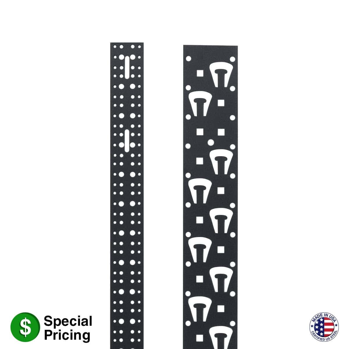 Lowell CMV Series Vertical Cable Management Panel Steel Rack Panels | 3" | 12U