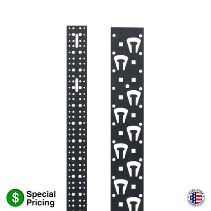 Lowell CMV Series Vertical Cable Management Panel Steel Rack Panels | 3" | 12U