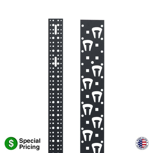 Lowell CMV Series Vertical Cable Management Panel Steel Rack Panels | 3" | 12U
