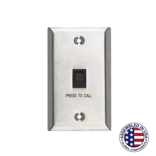 Lowell CS10 Call Switch With Standard Stainless Wall Plate