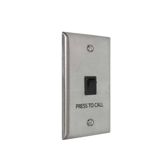 Lowell CS10 Call Switch With Standard Stainless Wall Plate