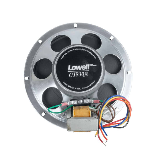 Lowell 8" Coaxial Speaker Installed PA Driver With Transformer | 70V 8W Transformer
