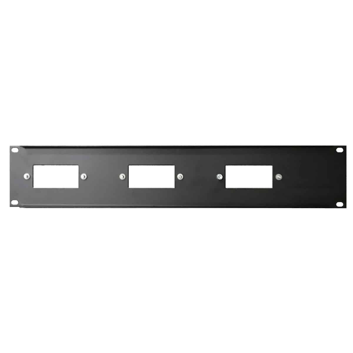 Lowell Rack Panel for 3 Decorator Devices, Horizontal Mount With PocketID | 1U