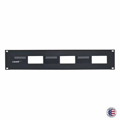 Lowell Rack Panel for 3 Decorator Devices, Horizontal Mount With PocketID | 2U