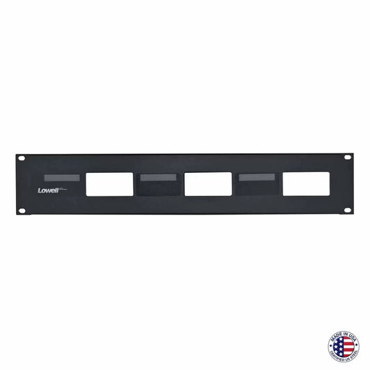 Lowell Rack Panel for 3 Decorator Devices, Horizontal Mount With PocketID | 2U