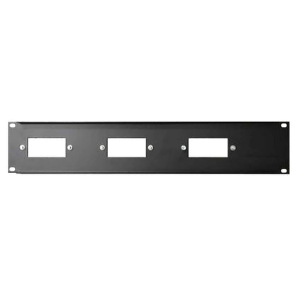 Lowell Rack Panel for 3 Decorator Devices, Horizontal Mount With PocketID | 2U