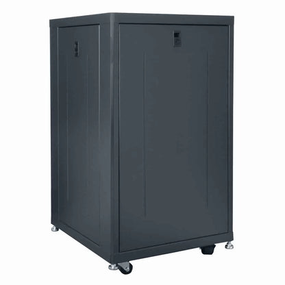 Lowell LCDR Series Designer AV Rack Tempered Glass Door | 18U