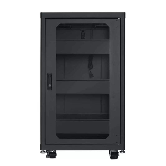 Lowell LCDR Series Designer AV Rack Tempered Glass Door | 18U