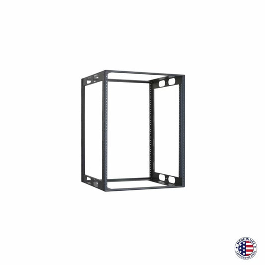 Lowell LCR Welded AV Rack For Credenzas USA Steel Open Frame | 18"D | 14U
