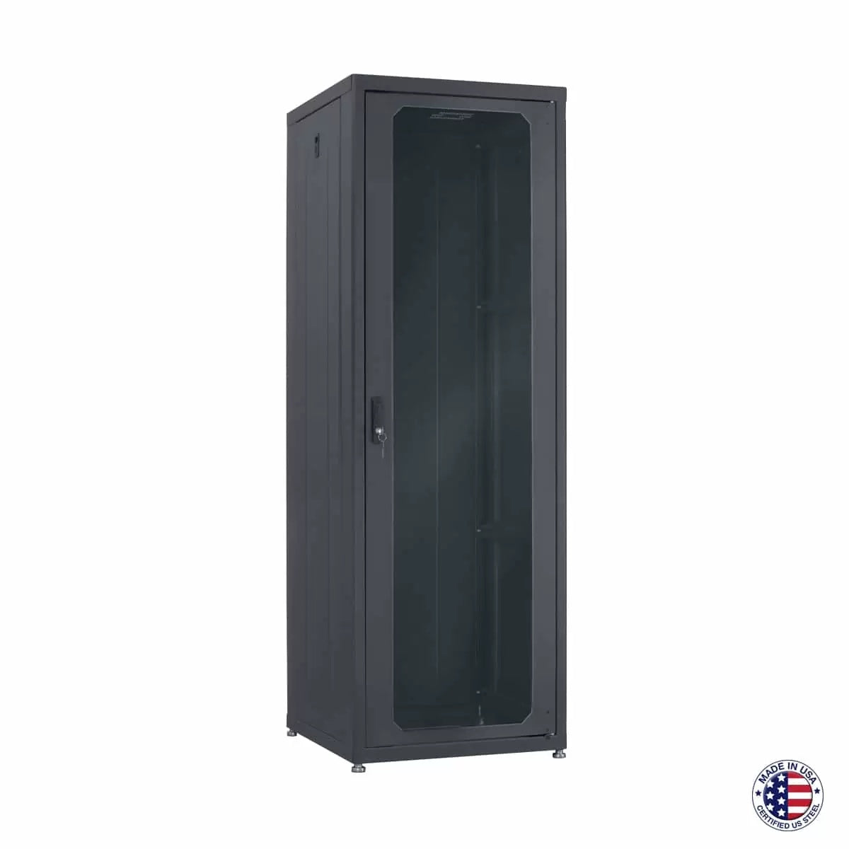 Lowell LDR Designer AV Rack With Tempered Glass Door | 35U