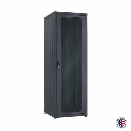 Lowell LDR Designer AV Rack With Tempered Glass Door | 35U