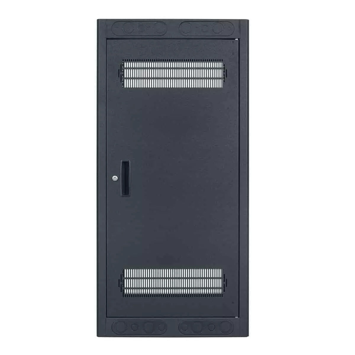 Lowell LER Series Enclosed AV Rack Welded Steel 19" Install Rack | 27"D | 24U | Without Rear Door