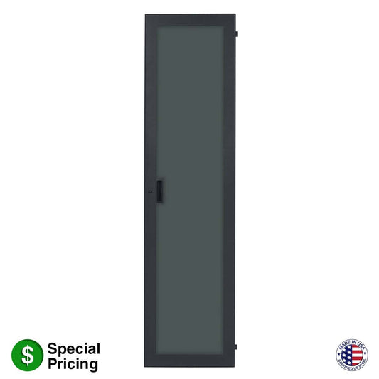 Lowell LFD Front Door for 22"/23"W Rack Surface-Mount Locking | 37U | Smoked Plexiglass