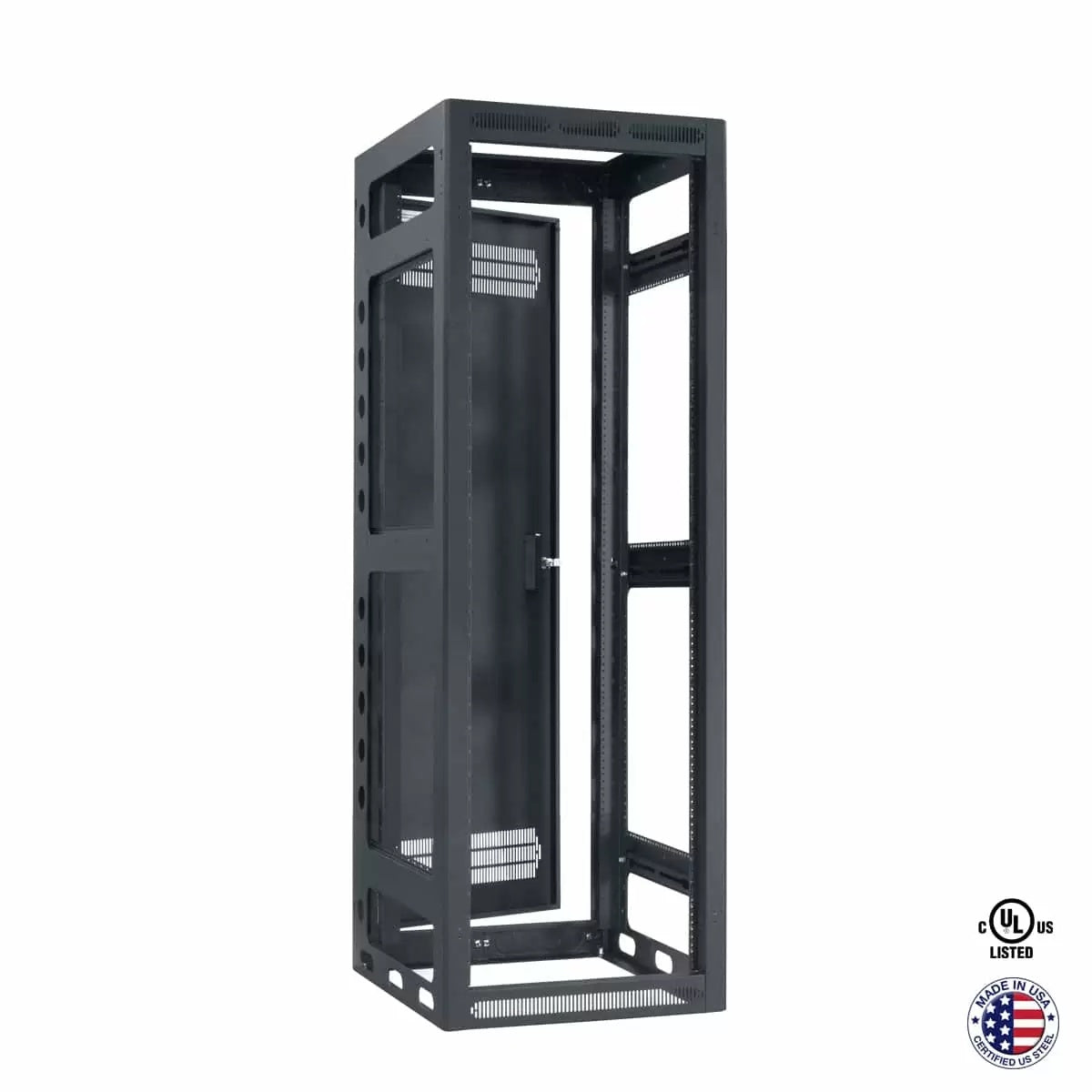 Lowell LGR Gangable AV Rack Open-Frame Steel Install Rack | 27"D | 35U | With Rear Door