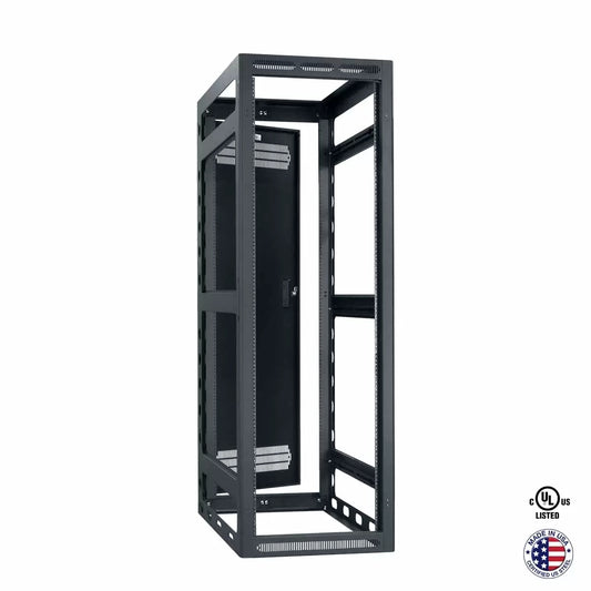 Lowell LGR Gangable AV Rack Open-Frame Steel Install Rack | 32"D | 35U | With Rear Door