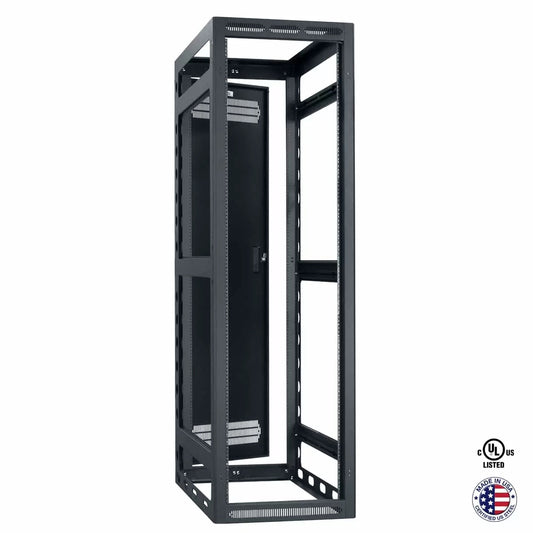 Lowell LGR Gangable AV Rack Open-Frame Steel Install Rack | 36"D | 40U | With Rear Door