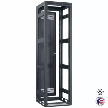 Lowell LGR Gangable AV Rack Open-Frame Steel Install Rack | 27"D | 44U | Without Rear Door