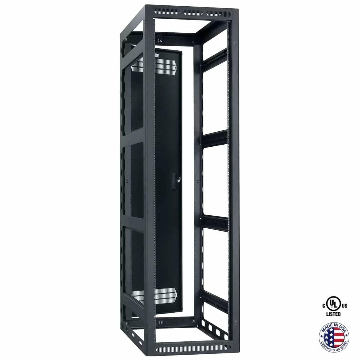 Lowell LGR Gangable AV Rack Open-Frame Steel Install Rack | 32"D | 44U | With Rear Door