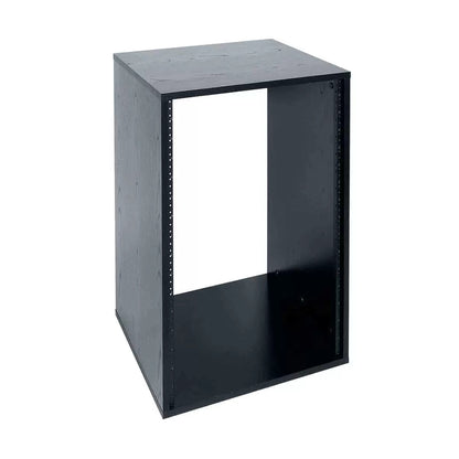 Lowell LLR Series Black Woodgrain Laminate AV Rack | 16U