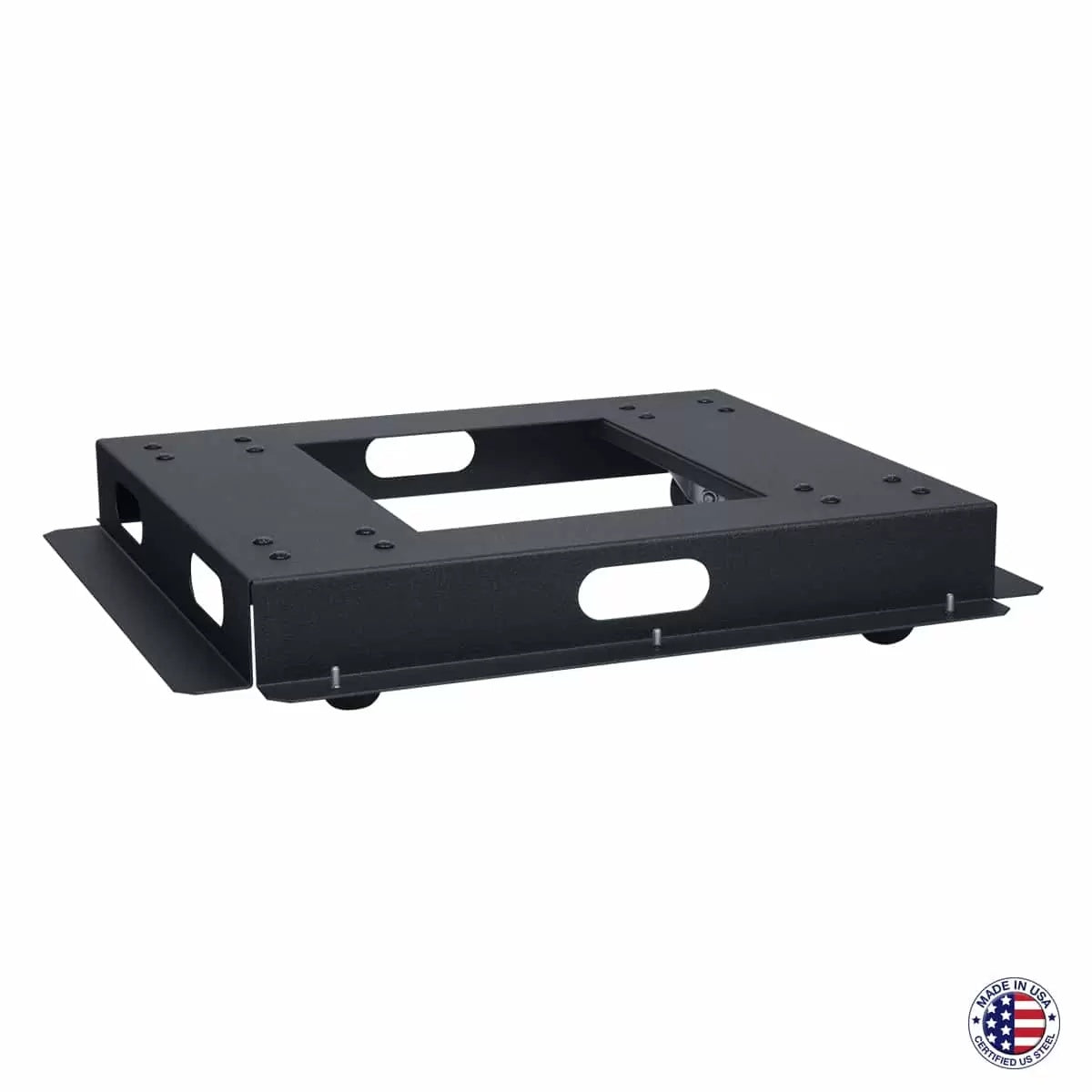 Lowell LMB Mobile Base for 23" Wide Rack Welded Steel Caster Base | 32"D | Fine-Floor Swivel Casters