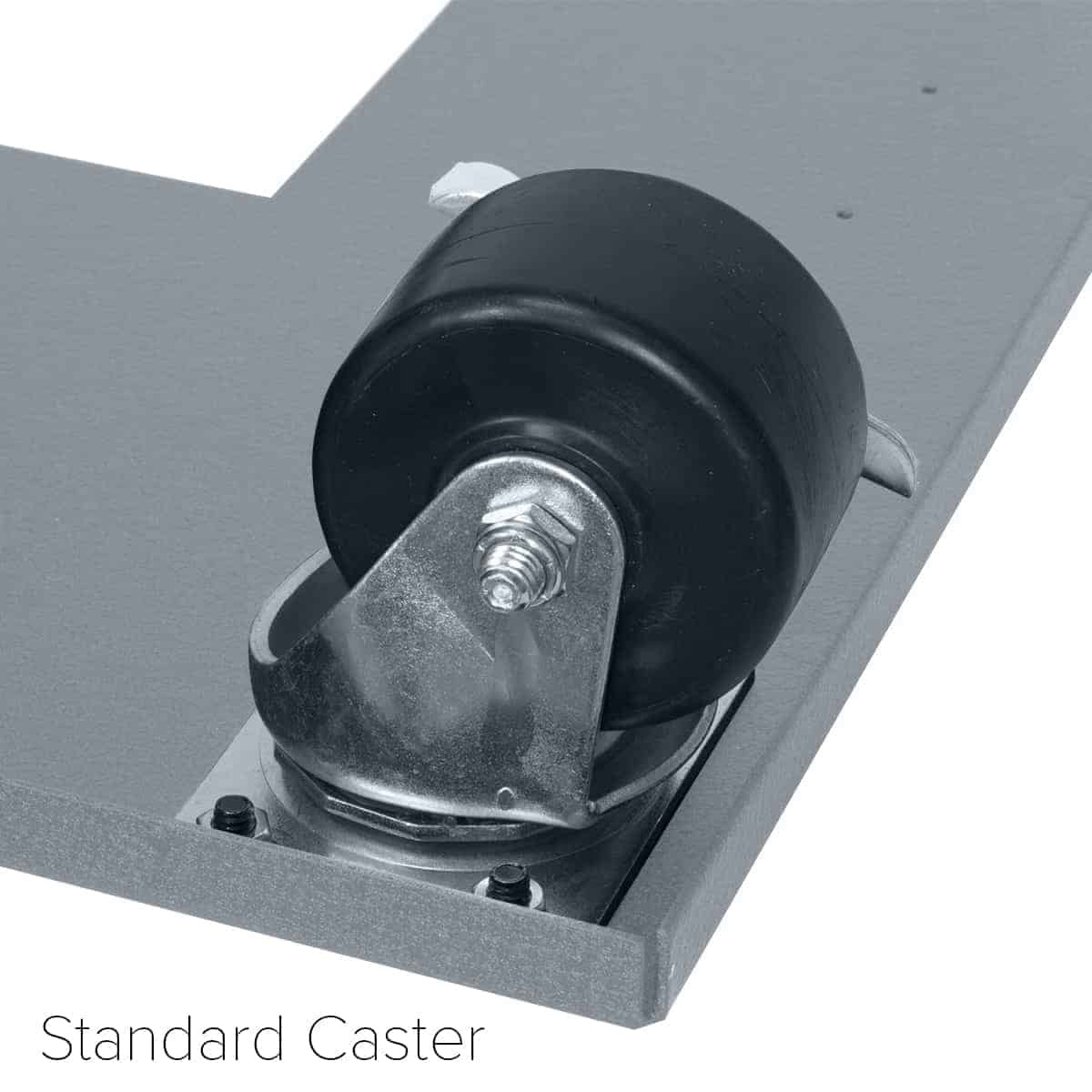 Lowell LMSB Shallow Mobile Base for 23"W Rack | Standard Casters