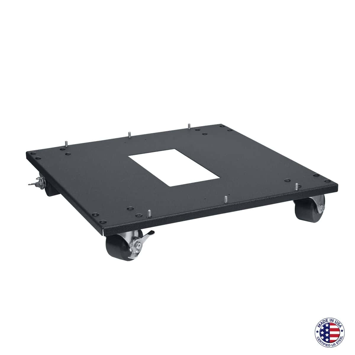 Lowell LMSB Shallow Mobile Base for 23"W Rack | Fine-Floor Swivel Casters