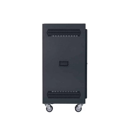 Lowell LPR Series Portable AV Rack Welded Steel Mobile Rack | 21U x 22"D | Vented Door