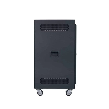 Lowell LPR Series Portable AV Rack Welded Steel Mobile Rack | 21U x 27"D | Solid Door